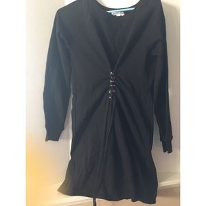 NWOT Socialite black corset sweatshirt dress